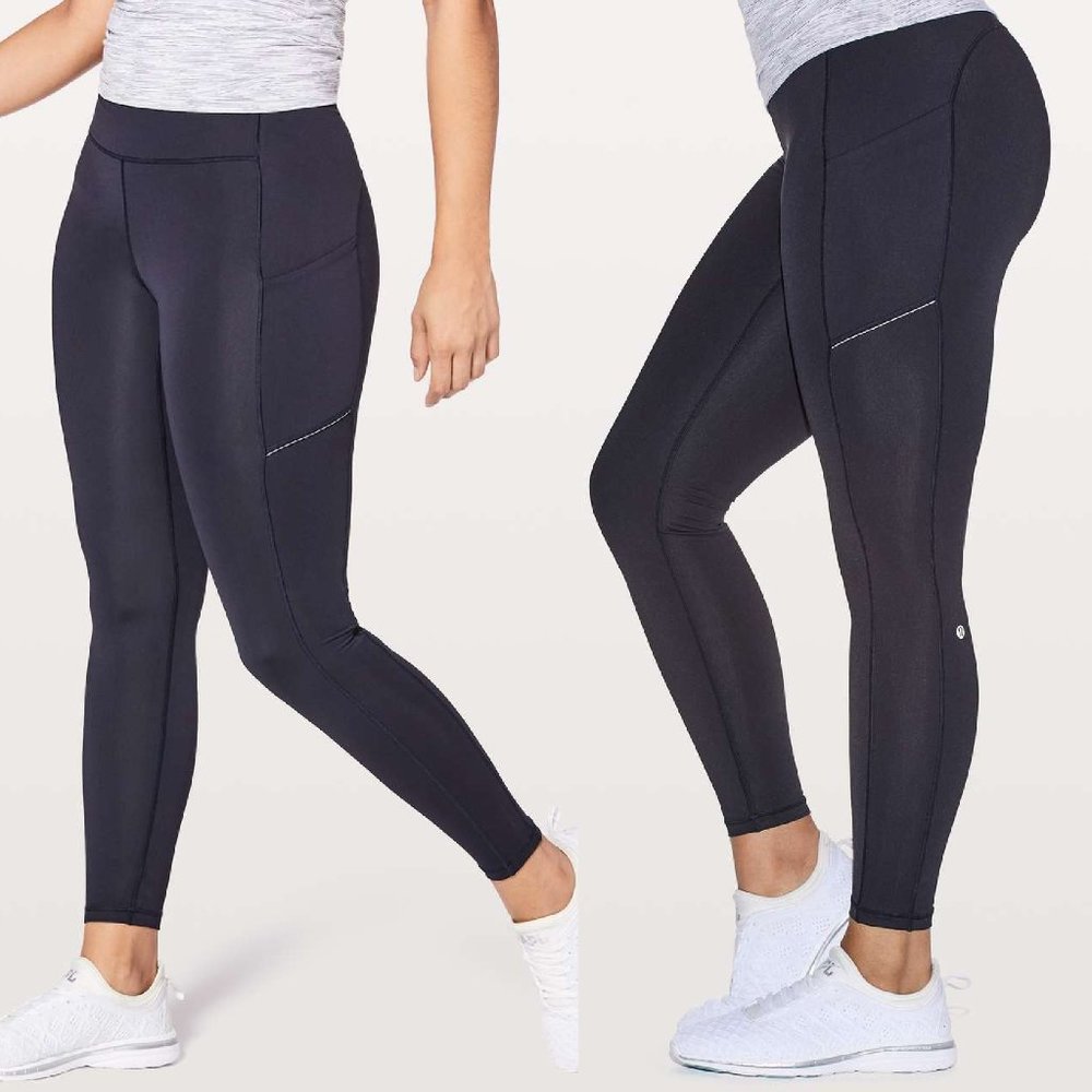 Lululemon Speed Up Tight Warp Tech Fleece 28" Midnight Navy